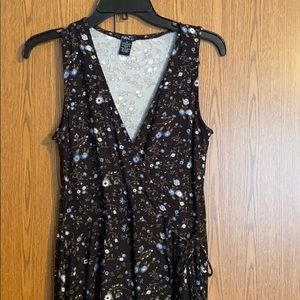 5/$25 Black Floral Wrap Dress